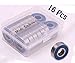 Mini Skater Skateboard Bearing 7x8x22mm ABEC 9 Precision 608 RS Scooter Longborad Bearings (16 Pcs Blue Silvery)