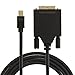 Active Mini DP to DVI Cable 6ft, CableCeation Mini DisplayPort to DVI Adapter Support Eyefinity (Thunderbolt 2 Port) Compatible with MacBook Pro, iMac, Mac mini, Surface Laptop, 1.8M Black