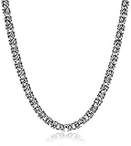 Men's Stainless Steel Byzantine Chain Necklace, 18
