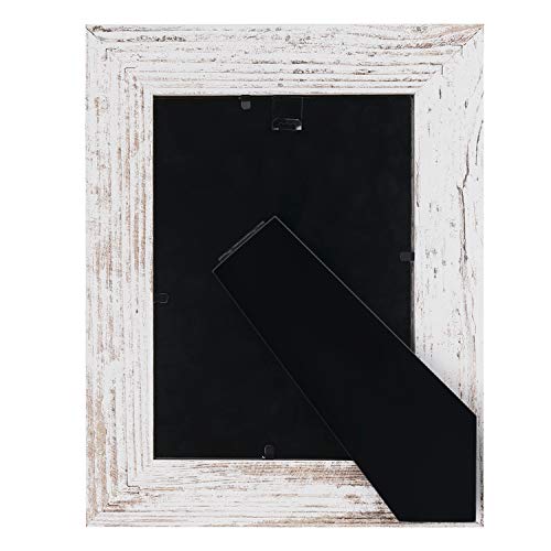 Wood Photo Frames, SasaAccueil Vintage Wooden Rustic Picture Frame Set with High Definition Glass for Wall Mount Table Top Display Unique Durable 3 Pack (Antique White, 8x10'')