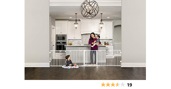 regalo 2 in 1 super wide safety gate and playard
