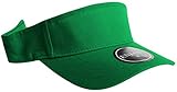 Enimay Sports Tennis Golf Sun Visor Hats Adjustable Velcro Plain Bright Colors Kelly Green