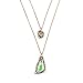 F-U Vintage Multilayer Multicolor Irregular Crystal Pendant Adjustable Long Chain Necklace for women