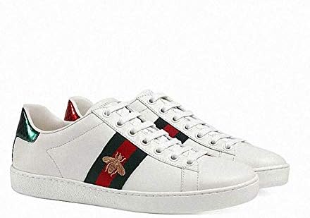YoXian Women's Fashion Flat Stripe Sneakers Bee Embroidered Casual Shoes