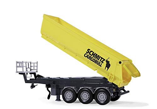 siku 6734, 3-Achs-Kippsattelauflieger, 1:32, Metall/Kunststoff, Gelb, Ferngesteuert, Für SIKU CONTROL-LKW und SIKU CONTROL-Fahrzeuge mit Anhängerkupplung geeignet – Bild 4