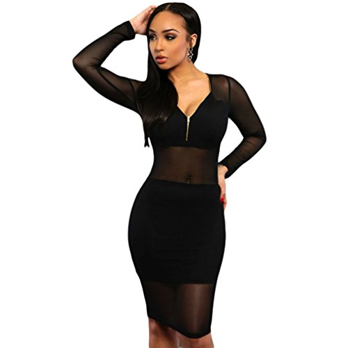 mesh patchwork dress