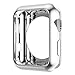 CooBES Compatible with Apple Watch Case Series 5/4 44mm 40mm, Ultra-Thin TPU Plating Bumper Shiny Lightweight Shockproof Protector Cover Slim Shell Frame Compatible iWatch (Silver, 44mm)