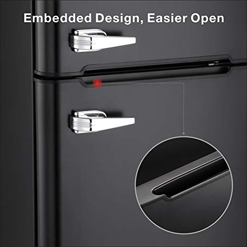 2 AGLUCKY+Compact+Refrigerator+Apartment+Stainless