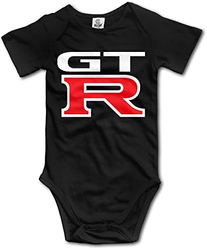 Baby Boys Girls GT R Nissan Logo Romper Bodysuit Onesie Black
