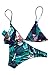 CUPSHE Women's Floral Printing Triangle Splicing Bikini Set (L) Green