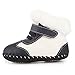 Orgrimmar Baby Girls Boys Velcro Cotton Soft Sole First Walkers Snow Boots (M=insole Len 4.92