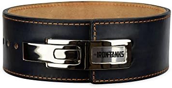 Iron Tanks Hellraiser 10mm Lever Powerlifting Belt Gym Weightlifting Strong Bodybuilding Workout Leather - Black