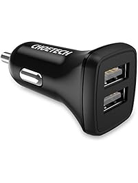 USB Car Charger, CHOETECH 24W/4.8A Dual USB Car Charger for iPhone 8 / 8 Plus/ X / 7 / 7 Plus / 6s / 6s Plus, iPad, Galaxy S7 / S6 Edge / Note 5, Nexus, HTC, LG, etc