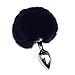 Lifestyler Metal Anal Plug Tail Rabbit Tail Butt Plug Anal Sex Toys Anal Tail Plug (Black)