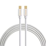 Mini DP to Mini DP Cable,CableCreation Mini DisplayPort to Mini DisplayPort Adapter Converter Compatible MacBook,iMac(2009-2010 Version) Dell U3415W/U2414H AH-IPS/U3014 4K Monitors,6ft/1.8m,White