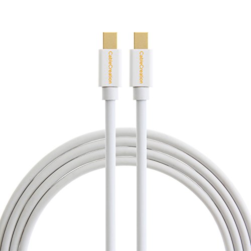 CableCreation 10ft Mini DisplayPort to Mini DisplayPort Adapter Converter, Mini DP to Mini DP Cable Compatible with Macbook, iMac(2009-2010 version) Dell U3415W/U2414H AH-IPS/U3014 4K Monitors, White