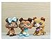 LPSOLD LPS Collie Lot 2452 893 58 Sage Paw Up Tan Brown Different Blue Eyes Dog Puppy with Accessories Bow Wings Collar Bones Lot Collection Kids Boy Girl Gift Set