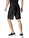 TM-MBS01-BLK_Large Tesla Men's Active Shorts Sports Performance HyperDri II With Pockets MBS01