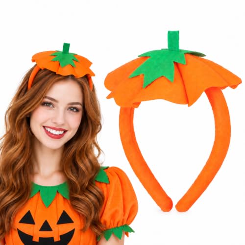 HEALLILY 1Pcs Halloween Pumpkin Headbands Unisex Pumpkin Hair Hoop Halloween Costume Dress up Hat Hair Bands for Cosplay Parties and at Amazon