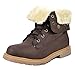 DREAM PAIRS Womens Winter Faux Fur Lined Collar Rubber Outsole Snow Ankle Boots Booties