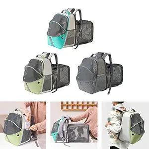 GAH Pet Carrier Backpack Expandable Dog Backpack for Traveling Cats Small Dogs Blue