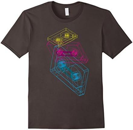 Mens Cassette Tape t-shirt; album mixtape tshirt; cool music tee Large Asphalt