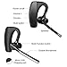 Bluetooth Headset, Wireless Hands-free Earpiece with Double HD Microphones and Noise Cancellation for Business/Driving/Office - Black