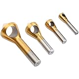 OCGIG 4pcs Titanium Coated Countersink Chamfer Tool Deburring Tool Set Metal Wood Drill Bits Set