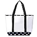 VENO 2 Packs Large Clear Bag, Transparent Vinyl PVC Tote Bag, Long Shoulder Handbag with Zipper Closure for Stadium, Event, Outdoor, Beach, Pool, Work, Sports Games, Shopping, Grocery (BLU)