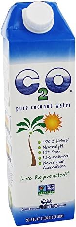 C2O Pure Coconut Water | All Natural | Non-GMO | No Added Sugar | Essential Electrolytes | 1 Liter (Pack of 1)