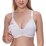 La Isla Women's Padded Maternity Underwire Nursing Bra with Full Sing