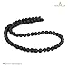 BEADNOVA Black Lava Beads Natural Crystal Beads Stone Gemstone Round Loose Energy Healing with Crystal Stretch Cord for Jewelry Making (6mm, 60-62pcs)