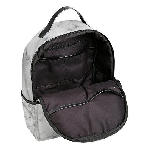 Wamika Marble Backpacks For Girls Kids Boys Griotte Stone School Book Bags Waterproof Student Laptop Backpack Black And White College Carrying Bag Casual Durable Lightweight Travel Sports Day Packs