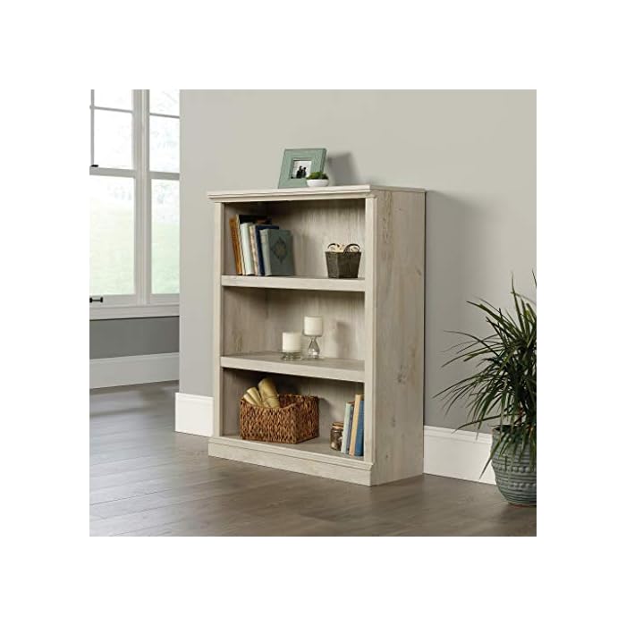 Sauder Select Collection 3 Shelf Bookcase, Chalked Chestnut finish