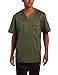 Dickies Men's Generation Flex Utility Scrubs V-Neck Shirt, Olive, Large