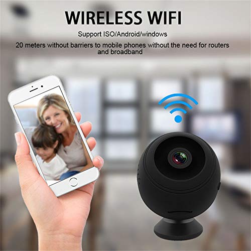 Sonmer V1 Mini Home Security Surveillance WiFi IP Camera, 155° Wide Angle,Support 1080P HD Night Vision Motion Detection Magnetic Base Intelligent Alarm