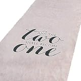 And The Two Shall Become One Wedding Aisle Runner 100 FT X 3 FT Wedding Aisle Decoration (White)