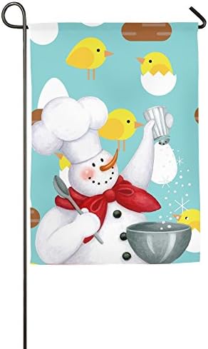 Snowman Chef Garden Flag Home Banner Gifts Nativity Decorative Party Yard Be Merry