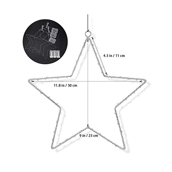 MAOYUE Window Lights 3 Pack Christmas Window Star Lights with Timer