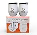 BARTENDER SELECTION Stemless Wine Tumbler, 12 oz Stainless Steel Vacuum Insulated Double Wall Tumbler with Lid, Straw Friendly, Ideal for Wine, Coffee, Beer (Pack of 2 per set, White)