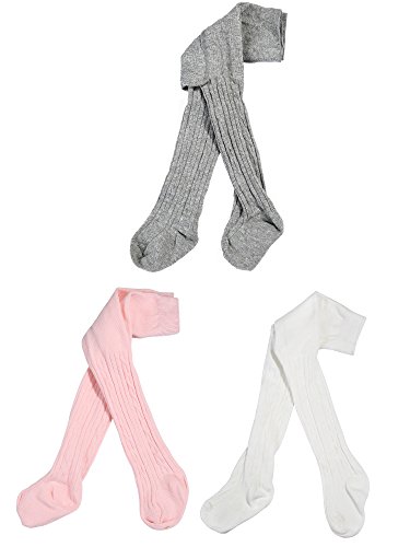 Satinior Baby Legging Toddler Tights Infant Leg Warmers For Boys and Girls (XS Size Normal Pants, 3 Pack)