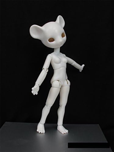 Hujoo 23cm Phoebe Anthro Mouse Ball Jointed Doll in White Skin with Random 14mm Acrylic Eyes by JunkySpot