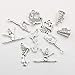 50pcs Craft Supplies Antique Silver Cheerleader Girl Dance School Sports Spirit Gymnastics Charms Pendants for Crafting, Jewelry Findings Making Accessory For DIY Necklace Bracelet (M163)