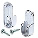 Oval Closet Rod End Brackets w/Rear Facing 5mm Pins | 15mm x 30mm | Polished Chrome | 2 Pack