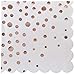 100 Rose Gold Polka Dot Napkins on Scalloped Edge Napkin Rose Gold Foil Paper Disposable Luncheon Napkins for Birthday Party Wedding Dinner Baby Bridal Shower Anniversary Christmas Confetti Supplies