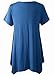 LARACE Short Sleeve Shirts for Womens Plus Size Tops Casual Summer Clothes Asymmetrical Tunic Blouses(Steel Blue 3X)