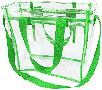 Largest Stadium Approved Clear Bag with Handles and Adjustable Strap 12x12x6 Clear Tote for Men and Women