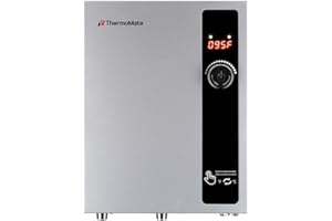 Tankless Water Heater Electric 18kW at 240 Volt, ThermoMate On Demand Instant Hot Water Heater Up to 4.4GMP, Self-Modulating Energy Saving for Residential Indoor Shower, Draw 76Amp