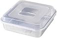 Nordic Ware Natural Aluminum Commercial Square Cake Pan with Lid, Exterior 9.88 x 9.88 Inches
