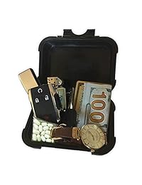 Monster Magnetics MiniMag Plus Caja de almacenamiento magnético de mayor tamaño   Ocultar todo el tiempo Una llave, Casillero, Contenedor de Geocaching con montaje magnético, Soporte para rastreador de GPS debajo del automóvil   ¡Oculte fácilmente sus cos